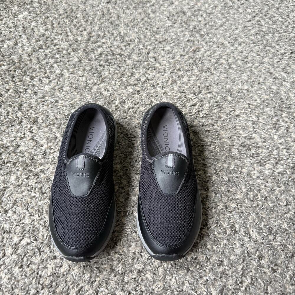 Vionic 331 Heritage Slip On Shoes Comfort Mules Walking Black Womens Size 7